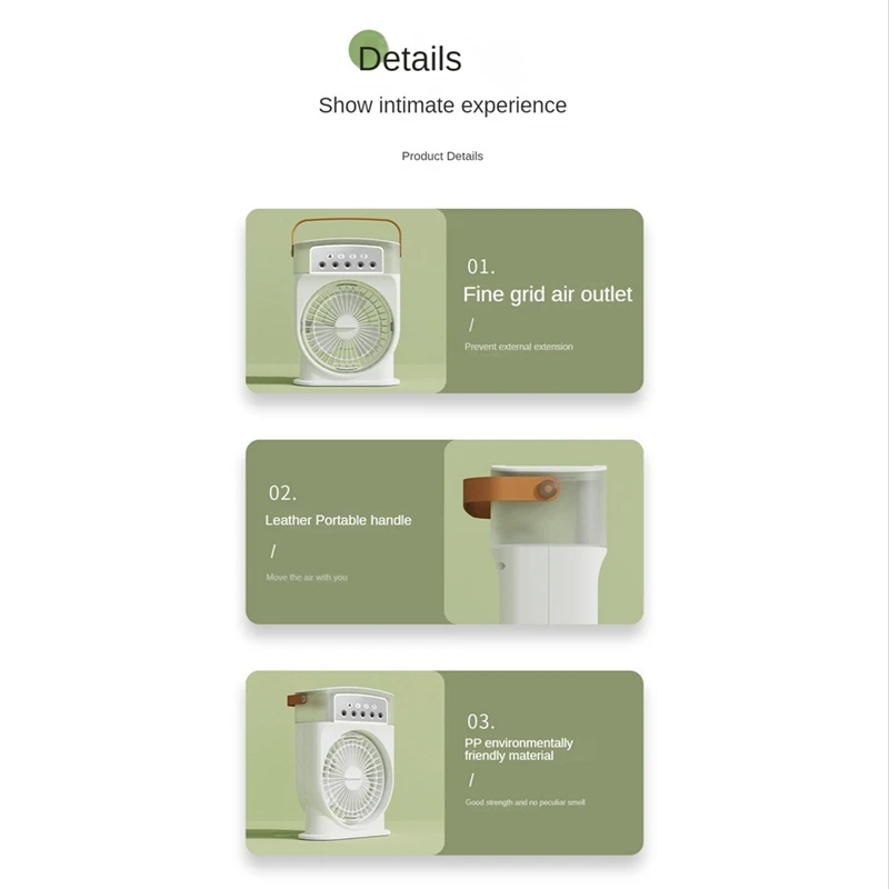 NEXORA New Mini Spray Fan with Humidifying Cooling Function