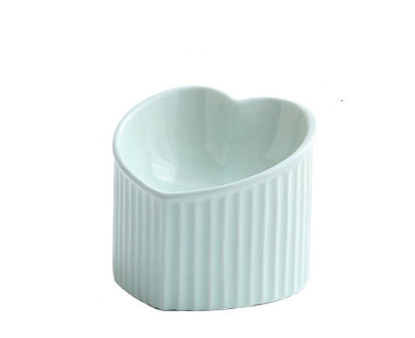 Ceramic Pet Bowl with Slanted Design for Cats