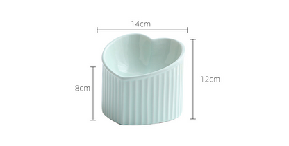 Ceramic Pet Bowl with Slanted Design for Cats