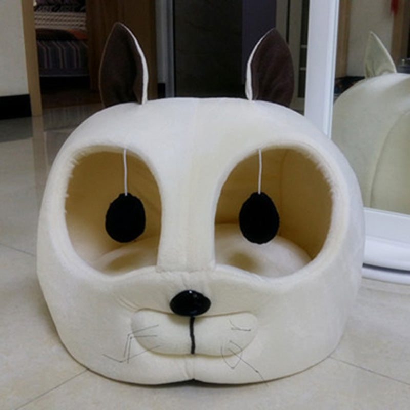 Cartoon Pet Bed with Sleeping Bag Design
