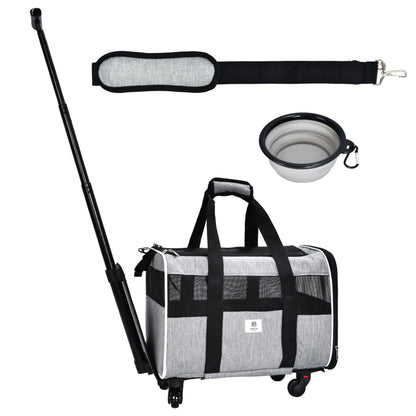 Pet Heaven™ Rolling Pet Carrier- Airline Approved