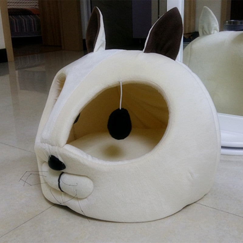 Cartoon Pet Bed with Sleeping Bag Design