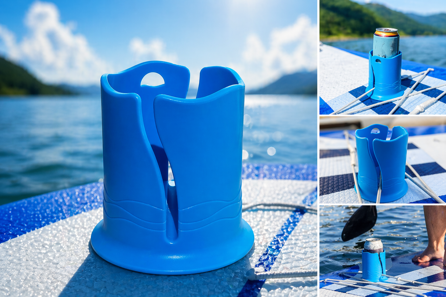 NEXORA Kayak Drink Holder with Rope for Paddleboard & Pool