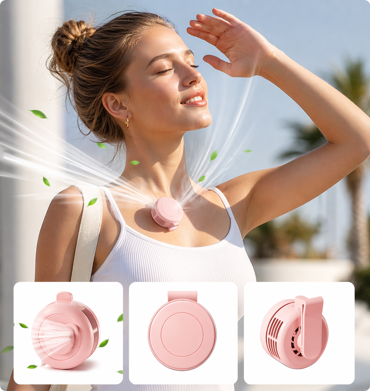 NEXORA Portable Ultra-Quiet Hanging Clip Mini USB Fan