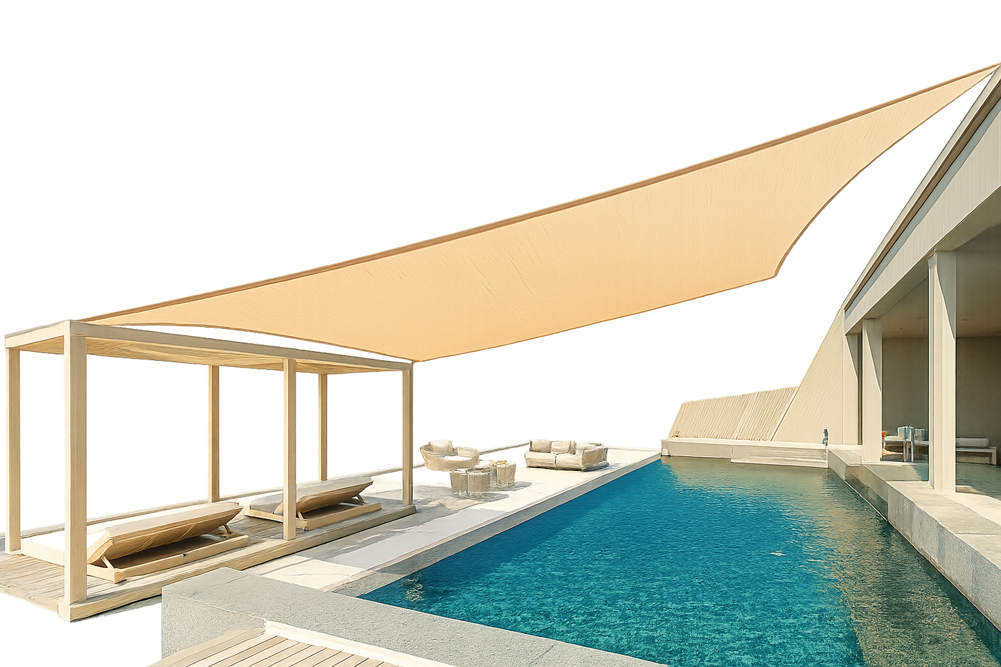 NEXORA Outdoor Waterproof UV-Resistant Triangle Sunshade Canopy