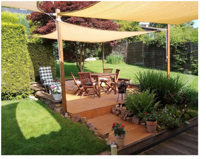 NEXORA  Outdoor Sunshade Canopy for Garden & Pool 2x1.8m