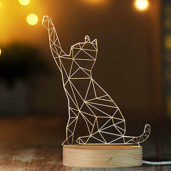 Gift LED Cute Cat 3D  Table Lamp